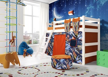 Детская кровать-чердак Соня, Вариант 6 Белый в Пскове