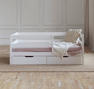 Кровать детская Софа с ящиками, цвет белый в Пскове