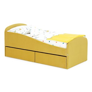 Кровать с ящиками Letmo 190х80 горчичный (велюр) в Пскове