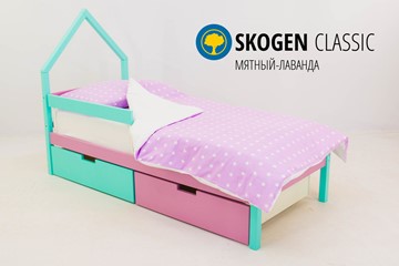 Кровать-домик детская мини Skogen мятный-лаванда в Пскове