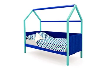 Кровать-домик Svogen, мятный-синий мягкая в Пскове