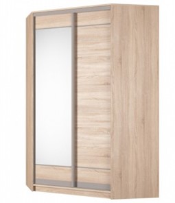 Шкаф угловой Аларти (YA-230х1400(602) (4) Вар. 5; двери D1+D2), с зеркалом в Пскове
