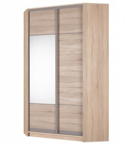 Угловой шкаф Аларти (YA-230х1250(602) (2) Вар. 5; двери D3+D4), с зеркалом в Пскове