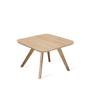 Квадратный столик SHT-S39 / SHT-TT 60/60 ЛДСП (дуб сонома/брашированный коричневый) в Пскове