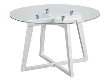 Стеклянный стол Мебелик Рилле-445 (белый) в Пскове