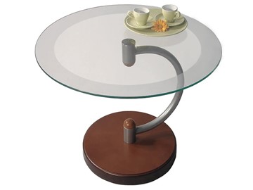 Стеклянный столик в гостиную Дуэт 13Н (металлик средне-коричневый) в Пскове