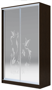 Шкаф 2400х1362х620 два зеркала,"Колибри" ХИТ 24-14-66-03 Венге Аруба в Пскове