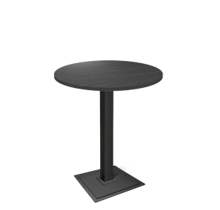 Обеденный круглый стол SHT-TU5-BS1/H110 / SHT-TT 80 ЛДСП (камень пьетра гриджио черный/черный) в Пскове