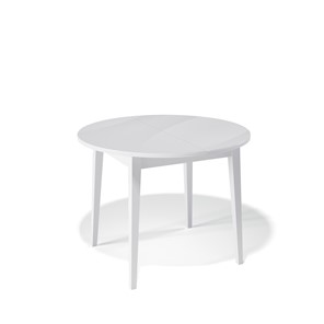 Стеклянный обеденный стол Kenner 1000M (Белый/Стекло белое сатин) в Пскове
