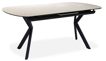Керамический обеденный стол Шамони 2CX 160х90 (Oxide Avorio/Графит) в Пскове