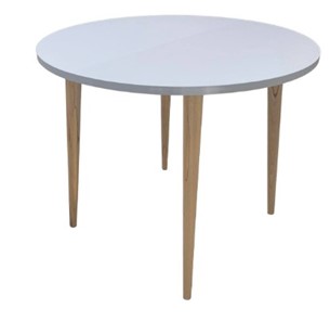 Кухонный раздвижной круглый стол Creo-line Серый камень 90*90 см ЛДСП в Пскове