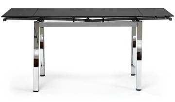Стеклянный стол CAMPANA ( mod. 346 ) металл/стекло 70x110/170x76, хром/черный арт.11413 в Пскове