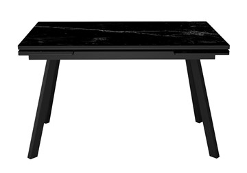 Раскладной стол DikLine SKA125 Керамика Черный мрамор/подстолье черное/опоры черные (2 уп.) в Пскове