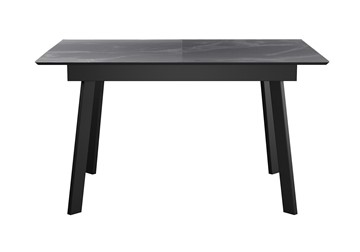 Керамический кухонный стол DikLine SKH125 Керамика Серый мрамор/подстолье черное/опоры черные (2 уп.) в Пскове