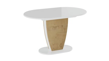 Овальный стол Монреаль тип 1 (Белый глянец/Бунратти) в Пскове