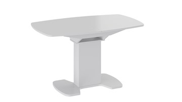 Стеклянный кухонный стол Портофино (СМ(ТД)-105.02.11(1)), цвет Белый глянец/Стекло белое в Пскове