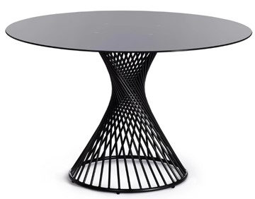Стеклянный обеденный стол BERTOIA (mod. GT21) металл/стекло, Black (черный) арт.20595 в Пскове
