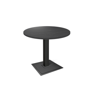 Круглый стол на кухню SHT-TU5-BS1 / SHT-TT 80 ЛДСП (камень пьетра гриджио черный/черный) в Пскове