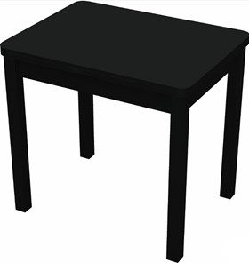 Обеденный раздвижной стол Бари дерево №8 (стекло черное/черный) в Пскове