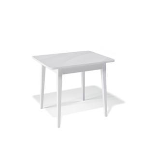 Обеденный раздвижной стол Kenner 900M (Белый/Стекло белое глянец) в Пскове