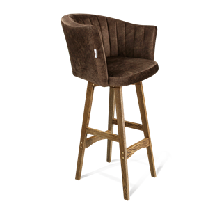 Барный стул SHT-ST42-1 / SHT-S65 (кофейный трюфель/дуб брашированный коричневый) в Пскове