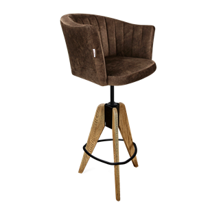 Барный стул SHT-ST42-1 / SHT-S92 (кофейный трюфель/браш.коричневый/черный муар) в Пскове