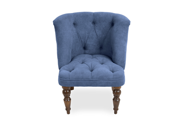 Мягкое кресло Brendoss Бриджит синий ножки коричневые в Пскове