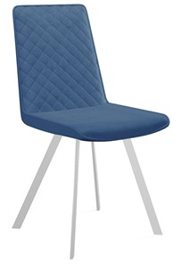 Обеденный стул 202, микровелюр B8 blue, ножки белые в Пскове