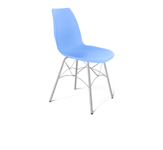 Кухонный стул SHT-ST29/S107 (голубой pan 278/хром лак) в Пскове