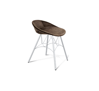 Обеденный стул SHT-ST19-SF1 / SHT-S100 (кофейный трюфель/хром лак) в Пскове