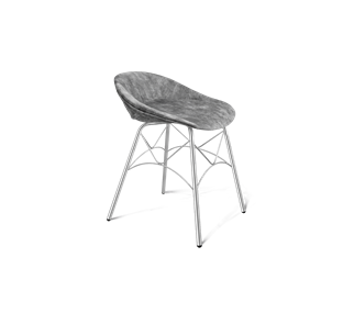 Обеденный стул SHT-ST19-SF1 / SHT-S107 (дымный/хром лак) в Пскове