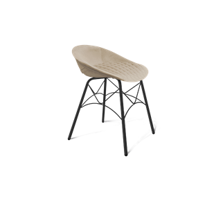Обеденный стул SHT-ST19-SF1 / SHT-S107 (ванильный крем/черный муар) в Пскове