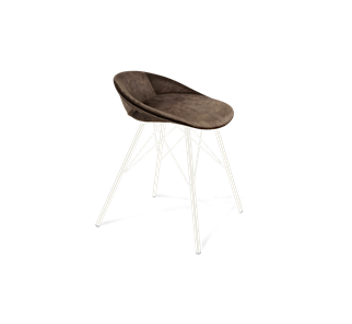 Обеденный стул SHT-ST19-SF1 / SHT-S37 (кофейный трюфель/белый муар) в Пскове