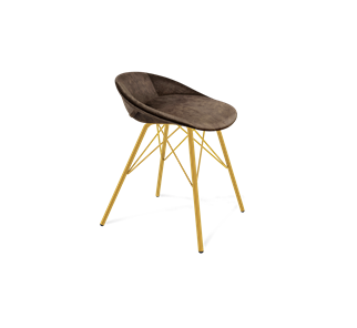 Обеденный стул SHT-ST19-SF1 / SHT-S37 (кофейный трюфель/золото) в Пскове