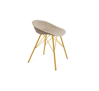 Обеденный стул SHT-ST19-SF1 / SHT-S37 (ванильный крем/золото) в Пскове