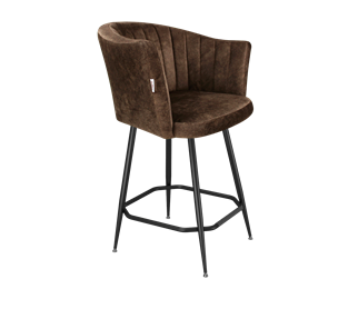 Полубарный стул SHT-ST42-1 / SHT-S148-1 (кофейный трюфель/черный муар) в Пскове