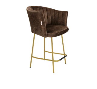 Полубарный стул SHT-ST42-1 / SHT-S29P-1 (кофейный трюфель/золото) в Пскове