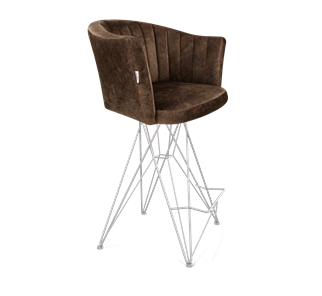 Полубарный стул SHT-ST42-1 / SHT-S66-1 (кофейный трюфель/хром лак) в Пскове