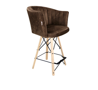 Полубарный стул SHT-ST42-1 / SHT-S80-1 (кофейный трюфель/прозрачный лак/черный) в Пскове