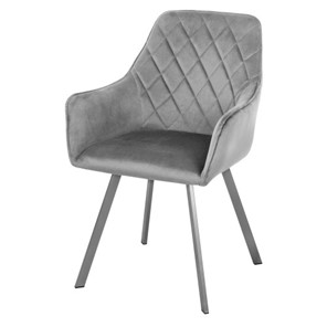 Кухонный мягкий стул-кресло Мадрид СРП-056 бриллиант Дрим серый в Пскове