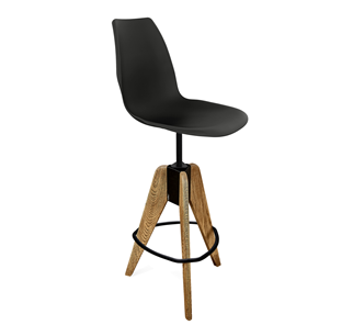 Барный стул SHT-ST29/S92 (черный/брашированный коричневый/черный муар) в Пскове