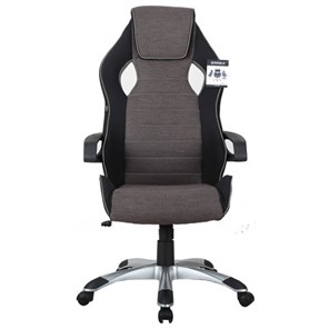 Компьютерное кресло Brabix Techno GM-002 (ткань, черное/серое, вставки белые) в Пскове