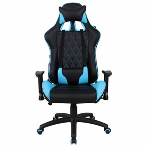 Офисное кресло Brabix GT Master GM-110 (две подушки, экокожа, черное/голубое) 531928 в Пскове