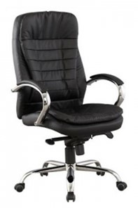 Офисное кресло J 9031-1 экокожа /хром, черный в Пскове