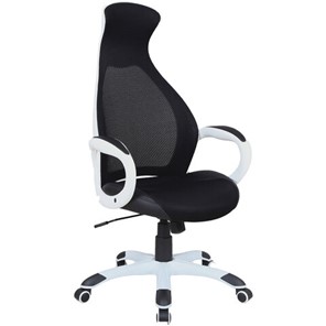 Офисное кресло Brabix Premium Genesis EX-517 (пластик белый, ткань/экокожа/сетка черная) 531573 в Пскове