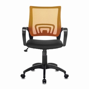 Компьютерное кресло Brabix Fly MG-396 (с подлокотниками, сетка, оранжевое/черное) 532084 в Пскове