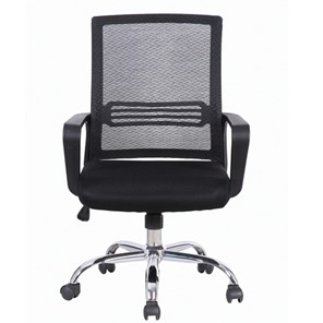 Кресло офисное Brabix Daily MG-317 (с подлокотниками, хром, черное) 531833 в Пскове