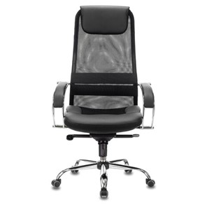 Кресло офисное Brabix Premium Stalker EX-609 PRO (хром, мультиблок, ткань-сетка/экокожа, черное) 532416 в Пскове