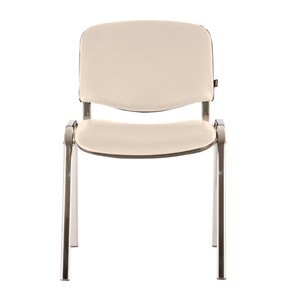 Офисный стул Brabix Iso CF-001 (хромированный каркас, кожзам бежевый) 531425 в Пскове