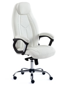 Офисное кресло BOSS Lux, кож/зам, белый, арт.15307 в Пскове
